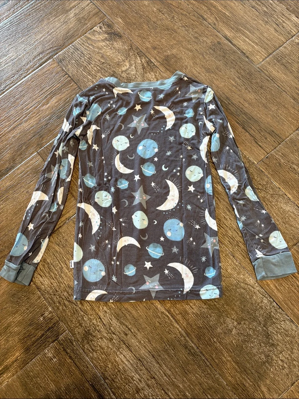 Little Sleepies Blue to the Moon and Back Kids Pajama Set Print